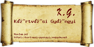 Körtvési Gyöngyi névjegykártya