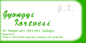 gyongyi kortvesi business card