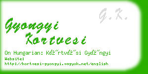 gyongyi kortvesi business card